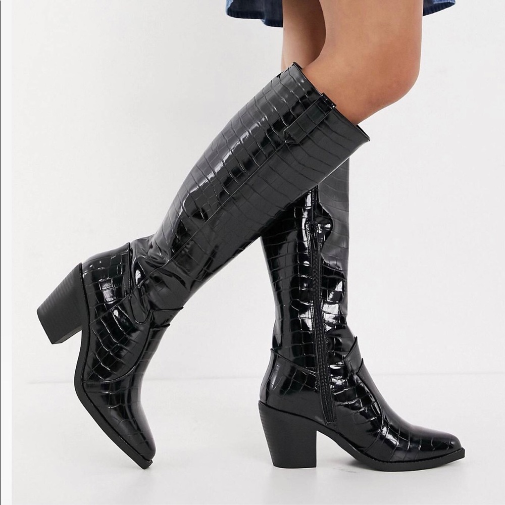 ASOS Glamorous Knee High Western Boots